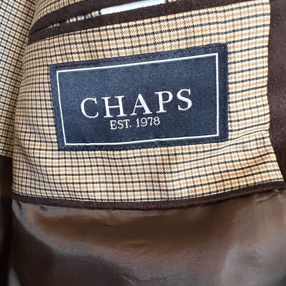 Faux Suede( polyester) sports coat. Chocolate Brown Men’s 44R - Picture 2 of 5